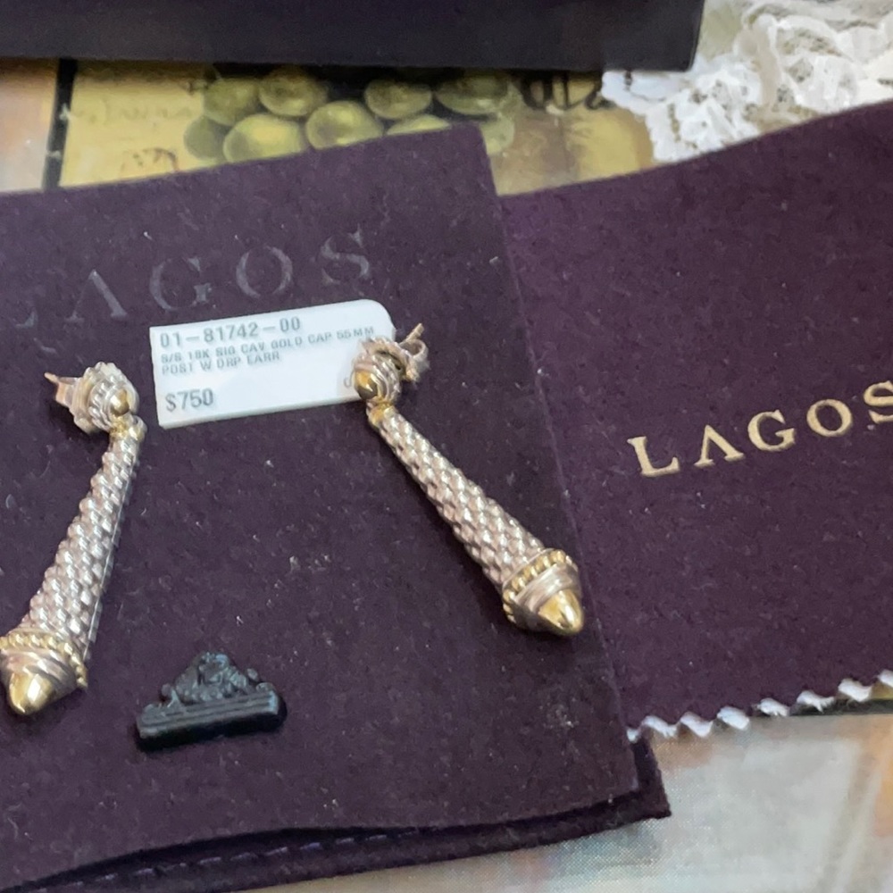 Lagos 18K Sterling Signature Caviar Earrings